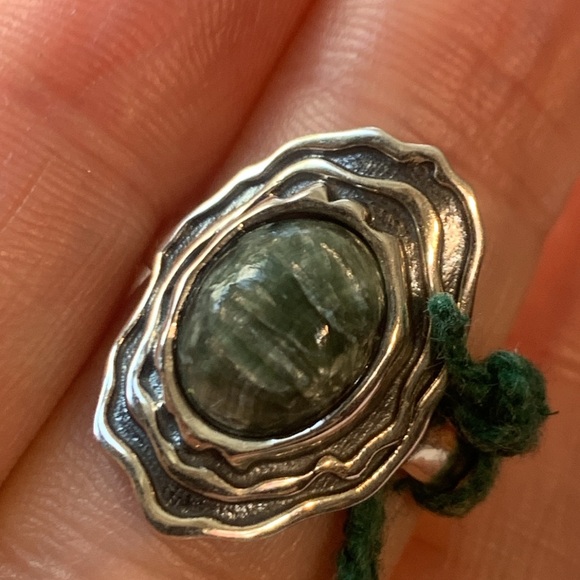 Brand new high quality seraphinite sterling ring sz8 - Picture 6 of 17